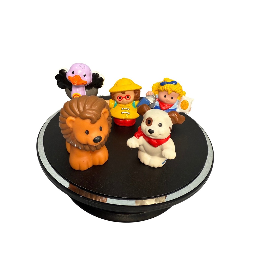 VTG Fisher Price Little People Animal & Figure 5 Lot Lion Dog Ostrich 2001-2007 - Picture 3 of 16
